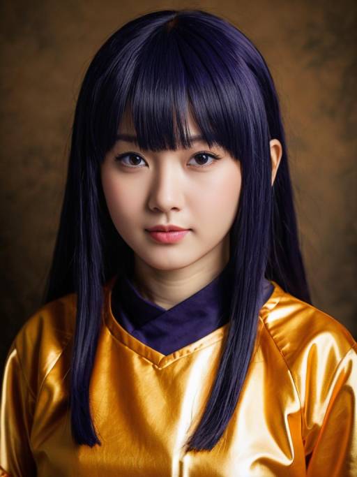 Woman in Hinata Hyuga Cosplay Costume