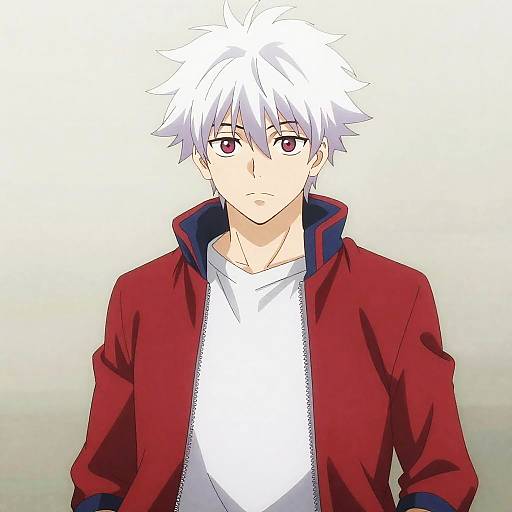 Anime Male Character in Red Jacket