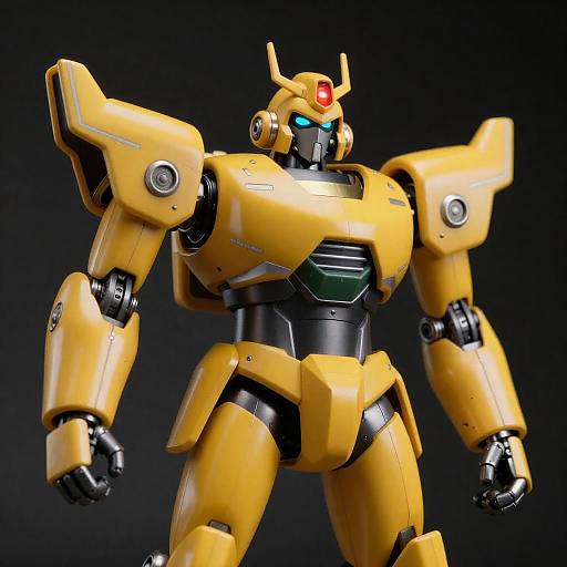 Dynamic Yellow Robot in Dark Setting