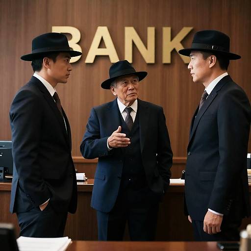 Tension in the Bank Office Scene