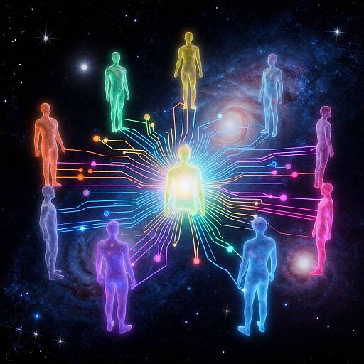 Colorful Electric Circuits Connecting Humans