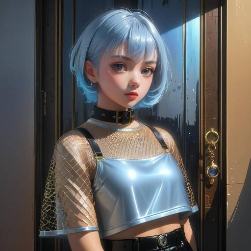 Vibrant Anime Portrait of a Stylish Girl