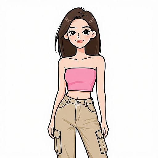 Smiling Woman in Casual Streetwear