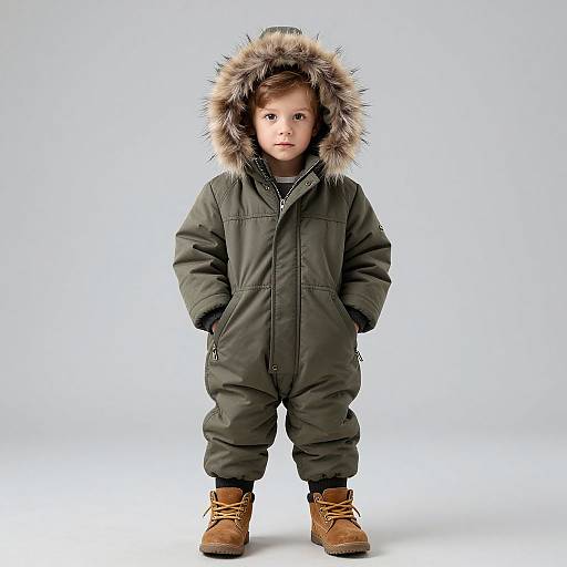 Realistic Infant Snowsuit Portrait