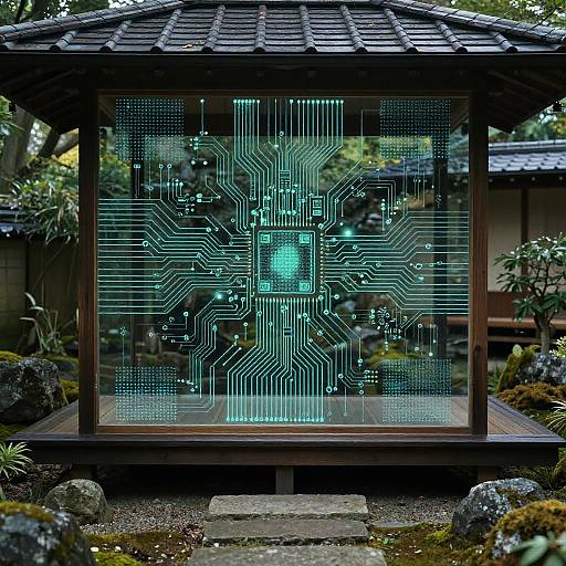 Cinematic Japanese Garden with Smartglass