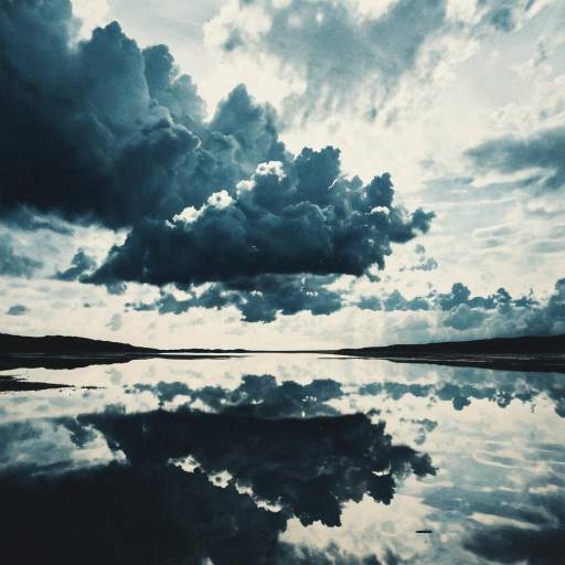 Surreal Cloud Reflection Over Water