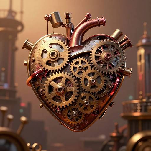 Steampunk Corazon Mechanical Heart