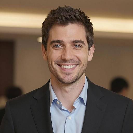 Smiling Man in Black Blazer