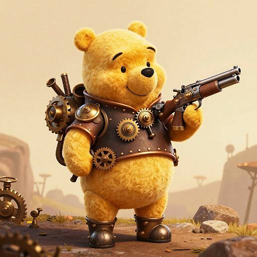 Steampunk Winnie the Pooh Bear