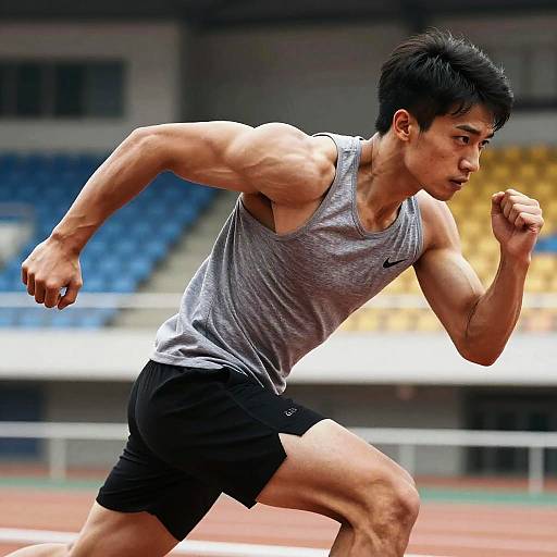 Dynamic Young Athlete in Action