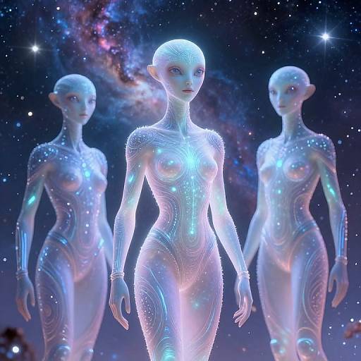 Ethereal Pleiadian Beings in Cosmos