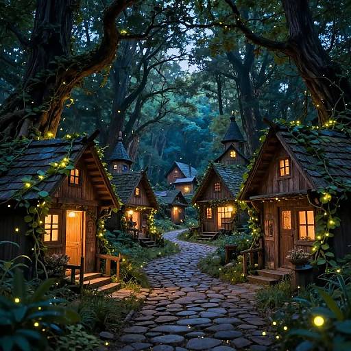 Mystical Twilight Forest Village
