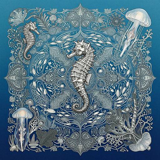 Art Nouveau Marine Mandala Harmony