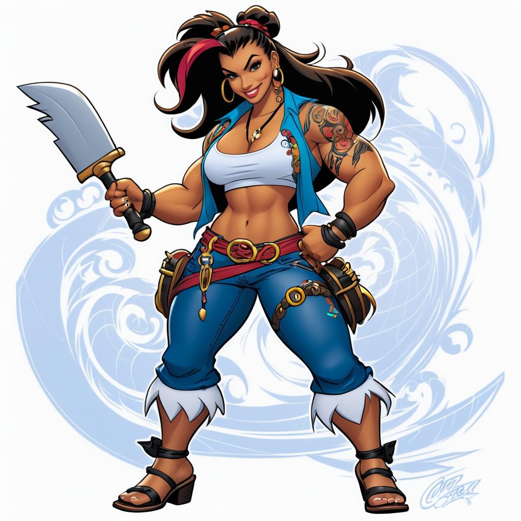 Hispanic Pirate in Joe Madureira Style