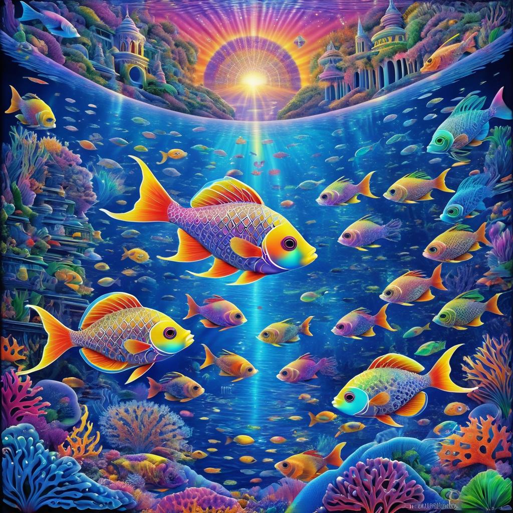 Mystical Underwater Kingdom in Surreal Dreams