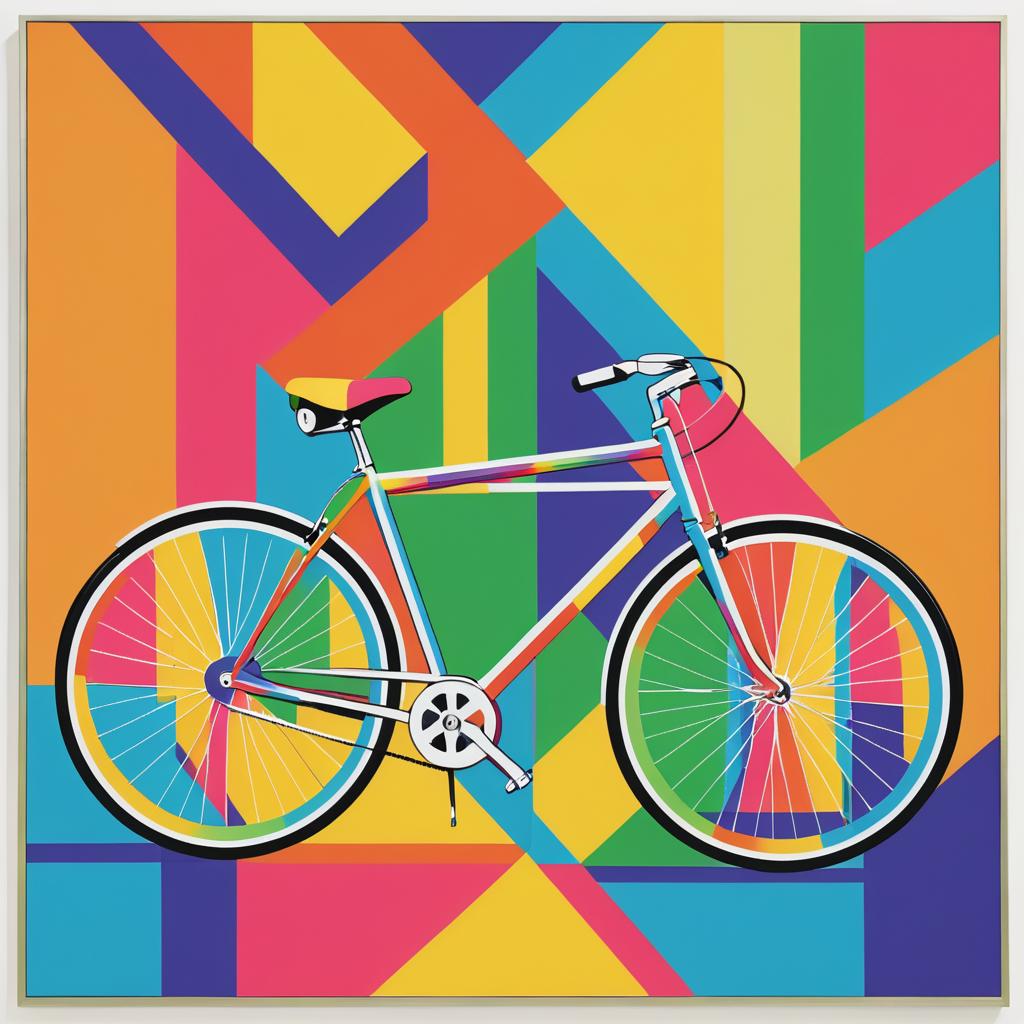 Vibrant Warhol-Style Bicycle Art