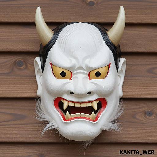 Traditional Japanese Oni Mask