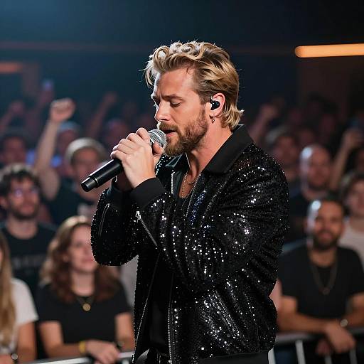 Male Singer Performing on Stage