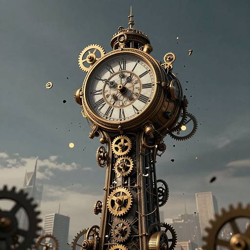 Defiant Steampunk Clock Illusion