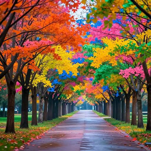 Ethereal Pathway Through Luminous Trees