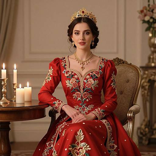 Elegantly Dressed Woman in Luxury