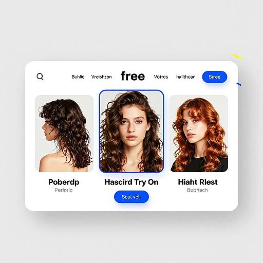 Sleek Virtual Hairstyle Try-On Interface