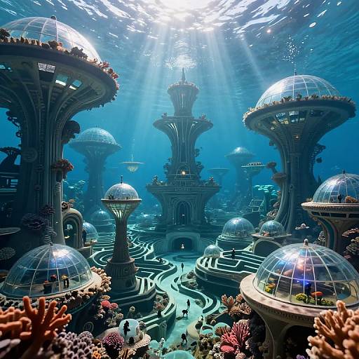 Escher-Inspired Underwater Metropolis