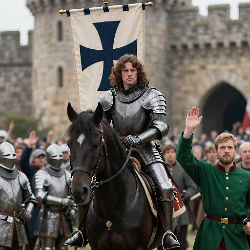 Heroic Knight in Epic Medieval Battle