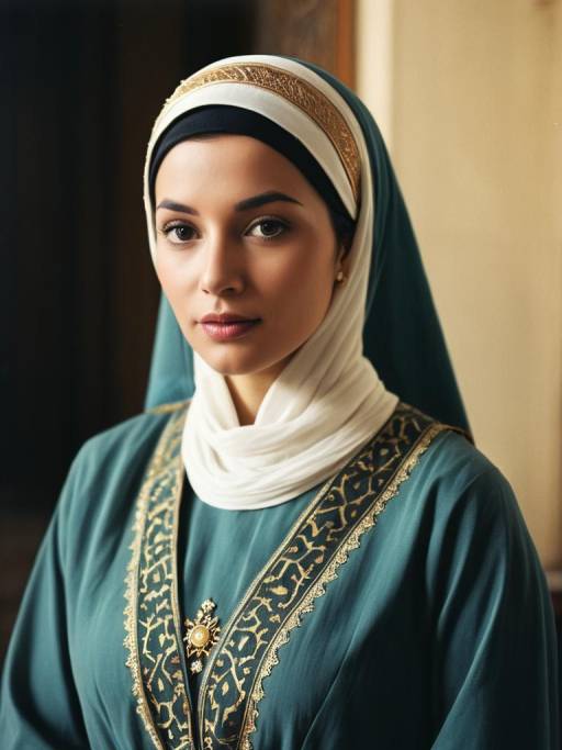 Elegant Woman in Traditional Islamic Outfit