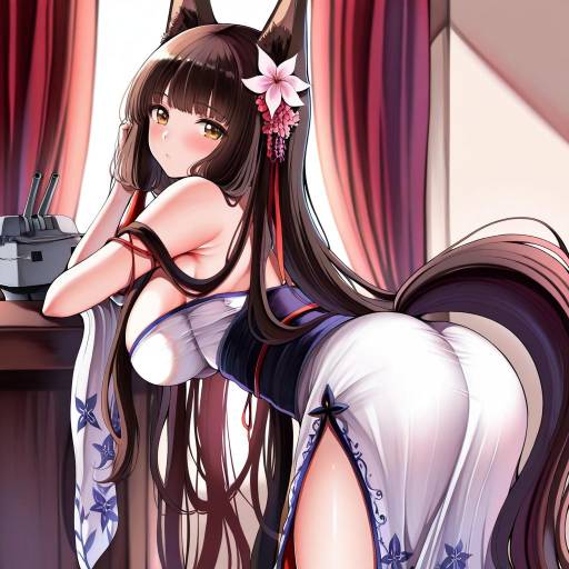 Illustration of Akagi (warship girls r), warship girls r in the style of Sak (lemondisk)