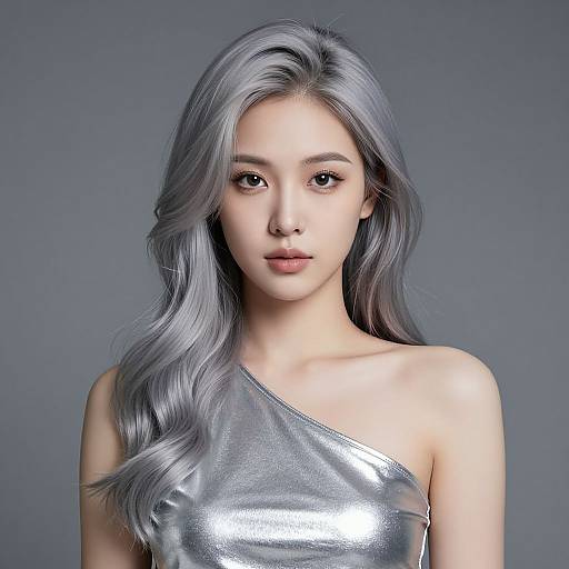 Silver-Haired Woman Portrait