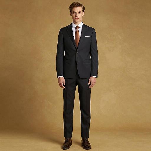 Young Man in Dark Tailored Suit