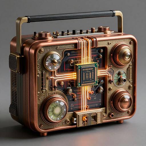 Steampunk Retrofuturistic Radio Design