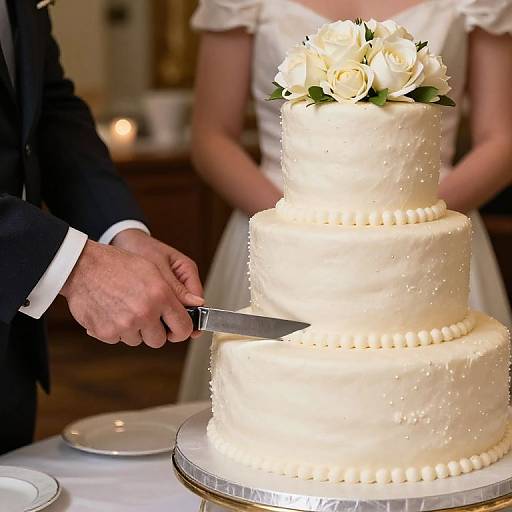 Devon Wedding Cake Cutting Moment