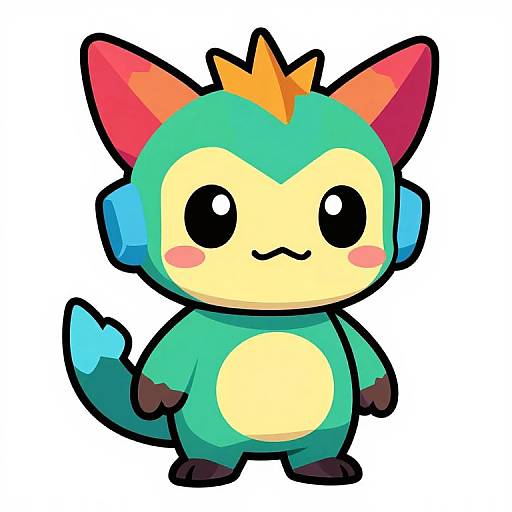 Colorful 2D Manga-Style Creature