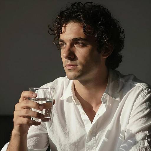 Contemplative Man in Soft Light