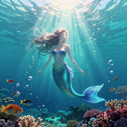 Enchanting Underwater Mermaid Realm