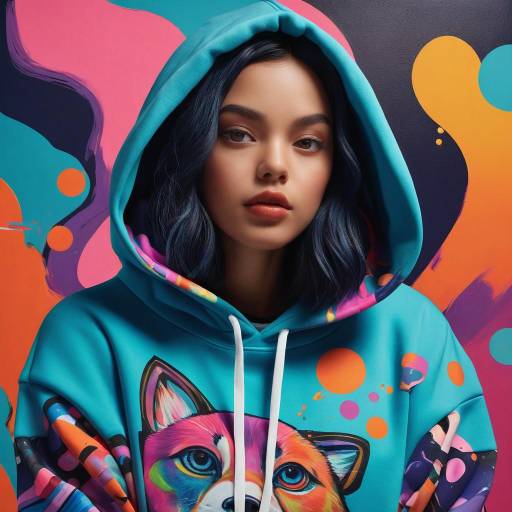 Glamorous Surreal Portrait in Vibrant Style
