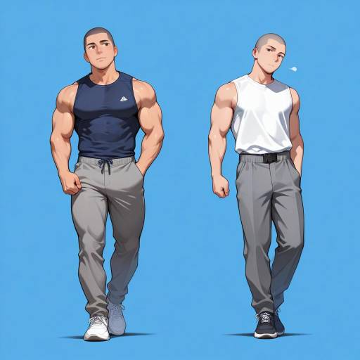 Muscular Men in Casual Pose