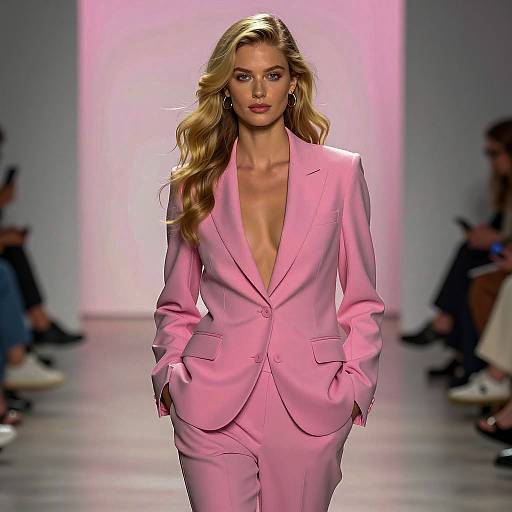 Stylish Blonde on the Runway