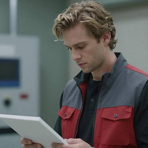 Industrial Portrait of a Man in Vest