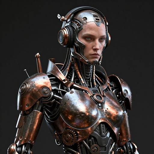 Hyper-Realistic Futuristic Cyborg Render