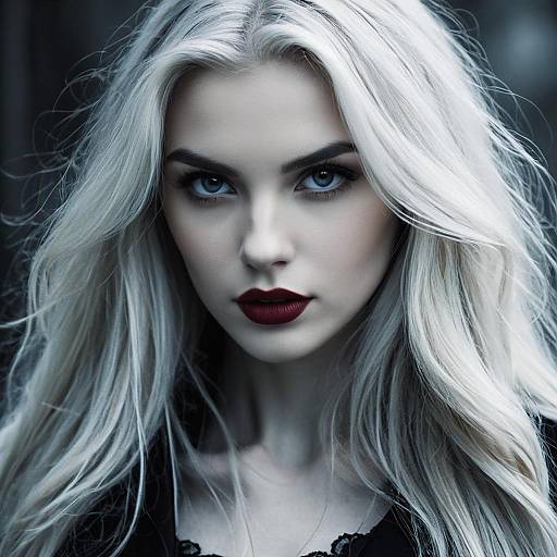 Portrait of a Beautiful Female Vampire