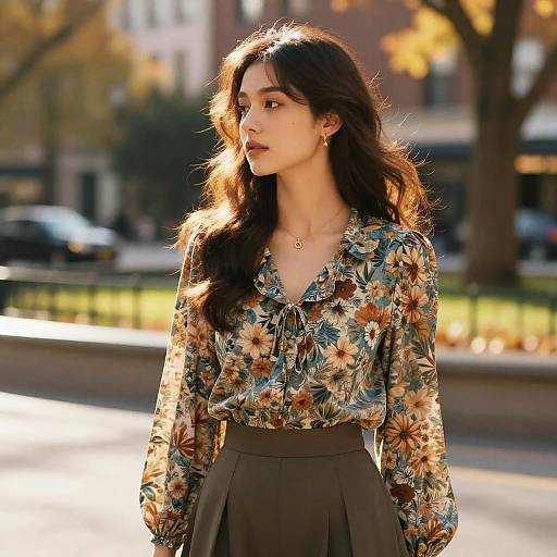 Vintage Autumn Fashion Editorial Portrait