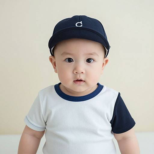 Infant Boy Photoshoot Outfit with Hat