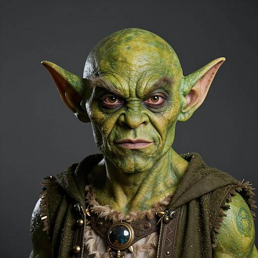 Photorealistic Green Goblin Costume Portrait