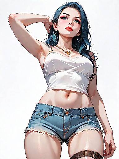 Casual Summer Style Digital Character Portrait