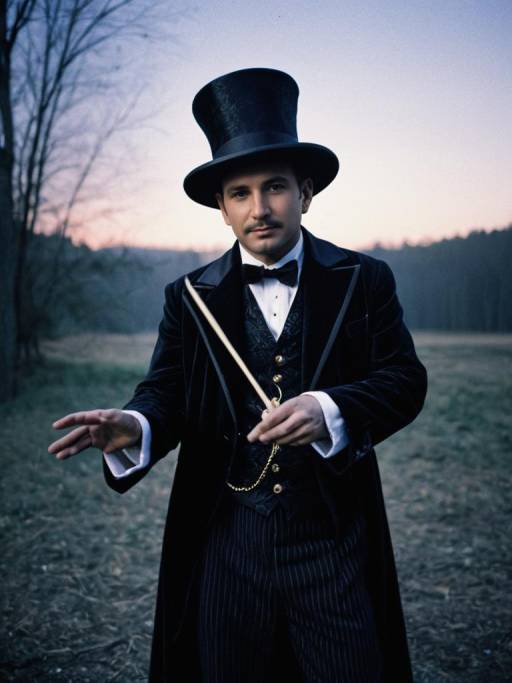 Man in Magician Costume Outdoors