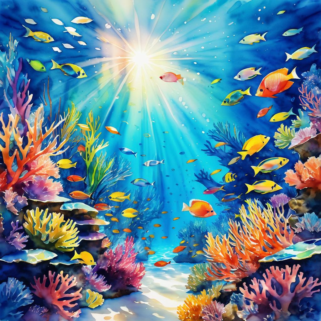 Vibrant Coral Garden Underwater Scene