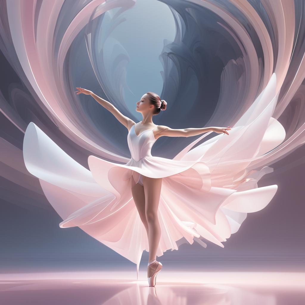 Cinematic Ballerina in Abstract Art